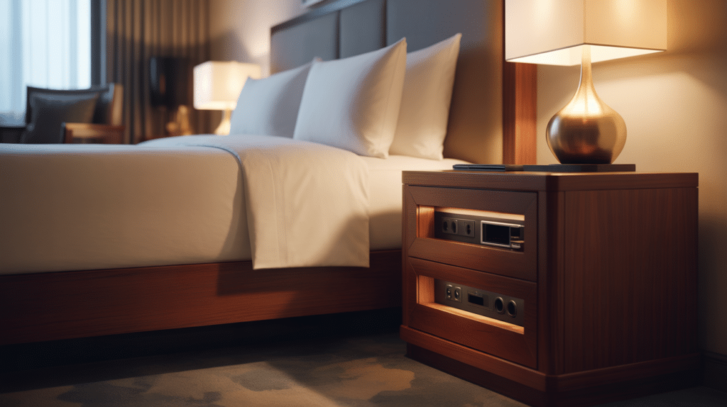 hidden cords and clean charging