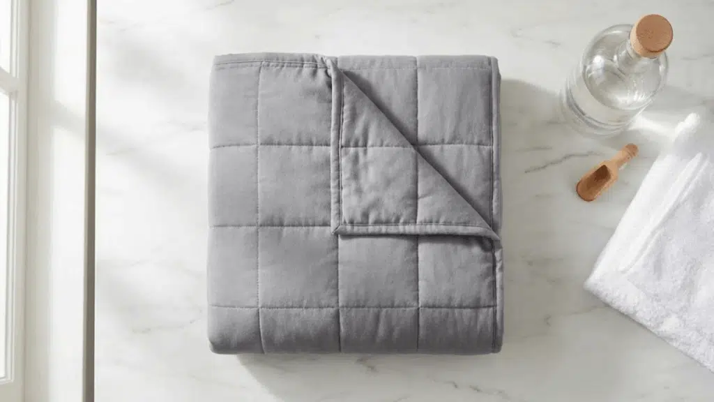 how to clean a weighted blanket all materials fillings