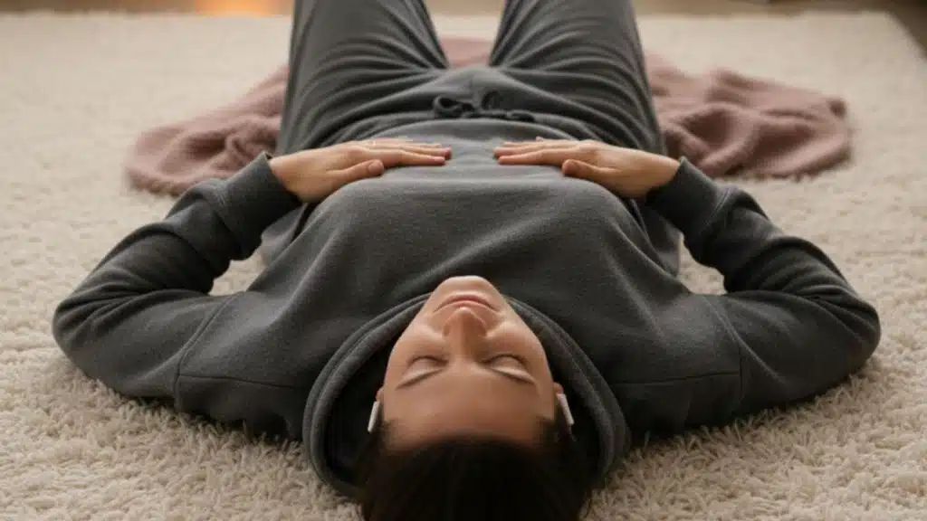 listening to guided imagery meditation