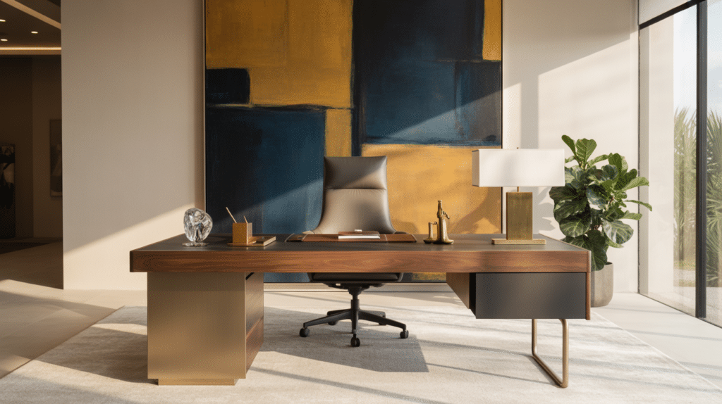 oversized abstract art office idea