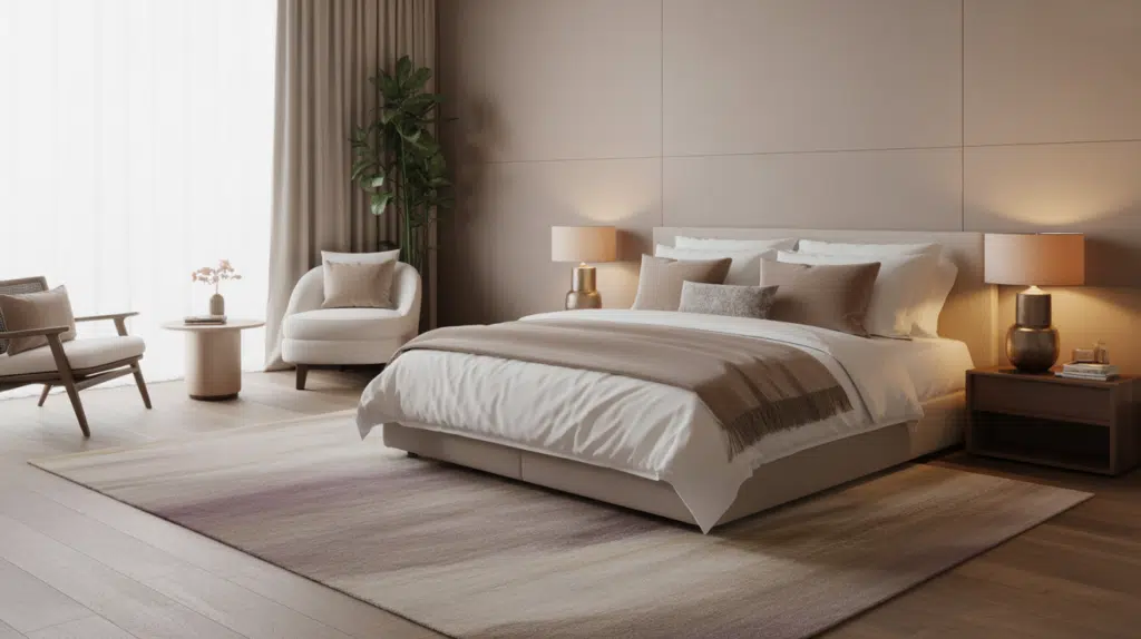 oversized rug under bed