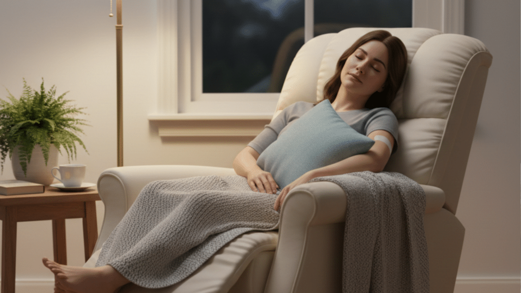 semi reclined position