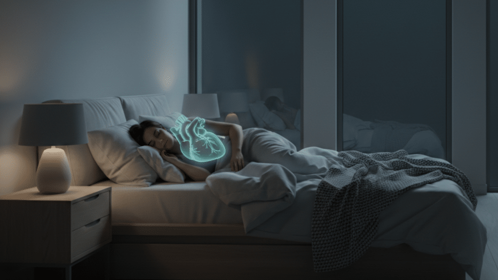 sleeping on left side bad for heart