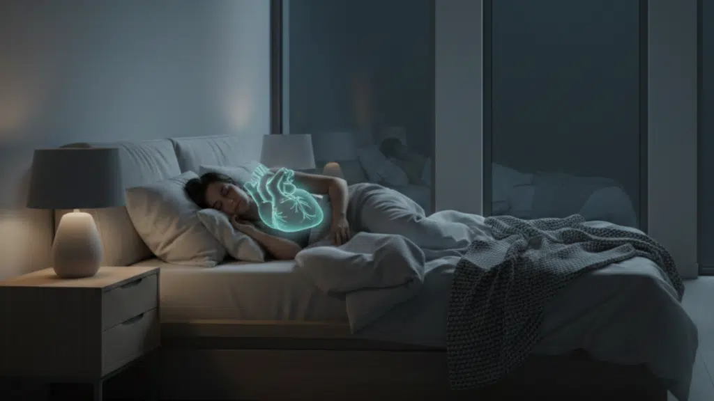 sleeping on left side bad for heart