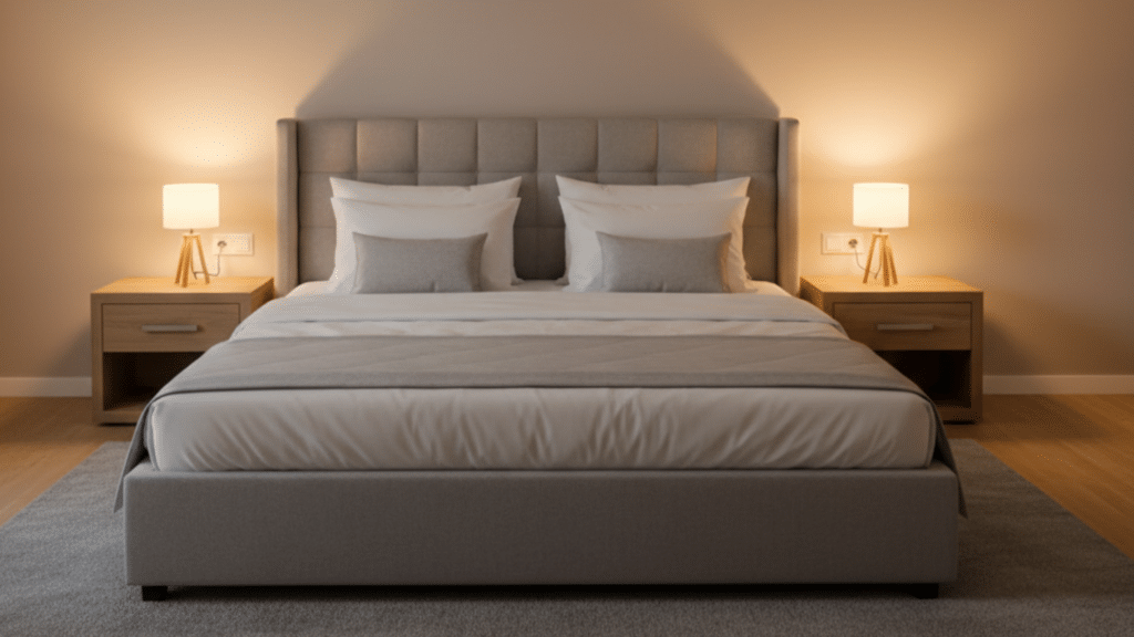 space around the bed