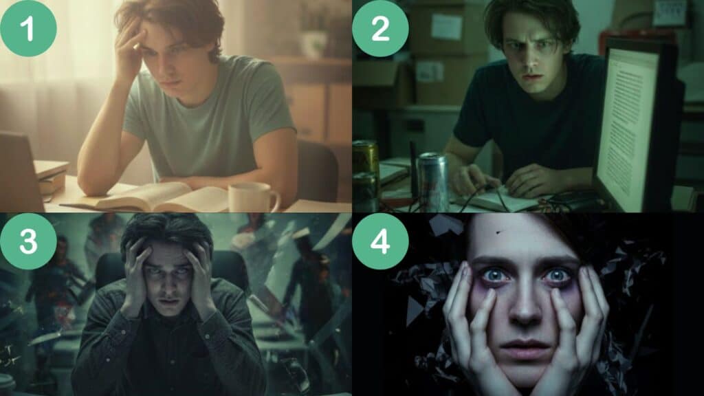 the 4 stages of sleep deprivation