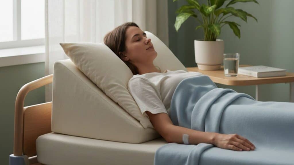 wedge pillow for post surgery recovery