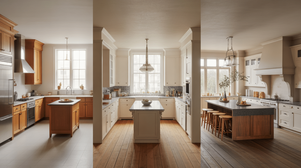 Standard kitchen Island sizes by category