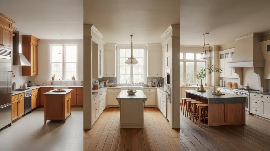 Standard kitchen Island sizes by category