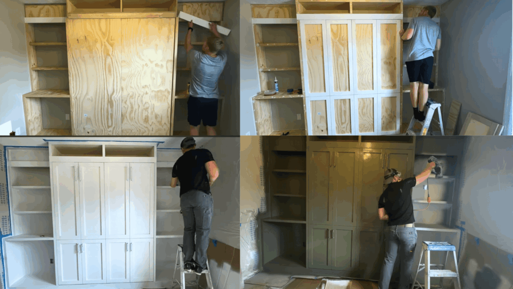 add cabinets and finishing touches