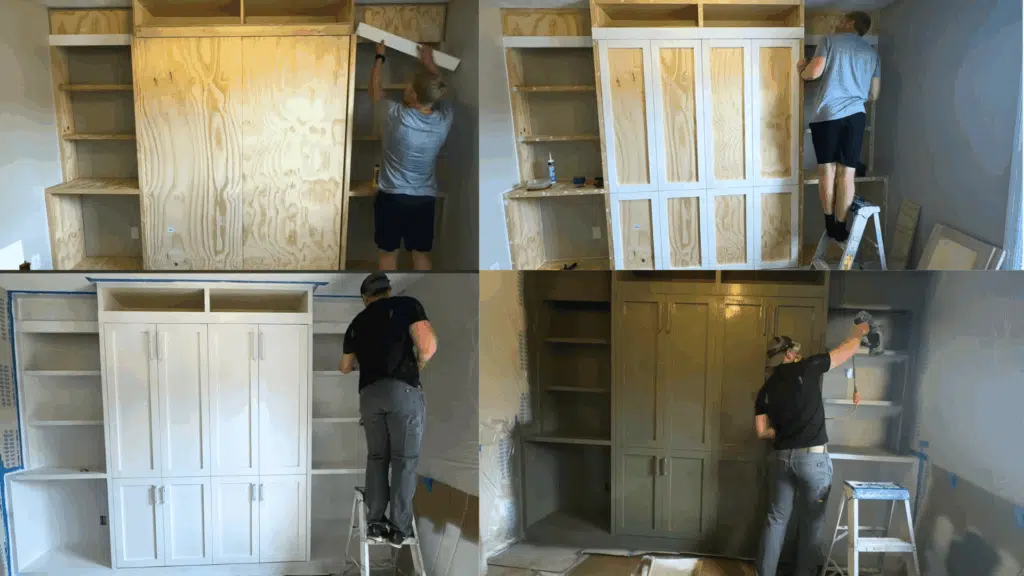 add cabinets and finishing touches