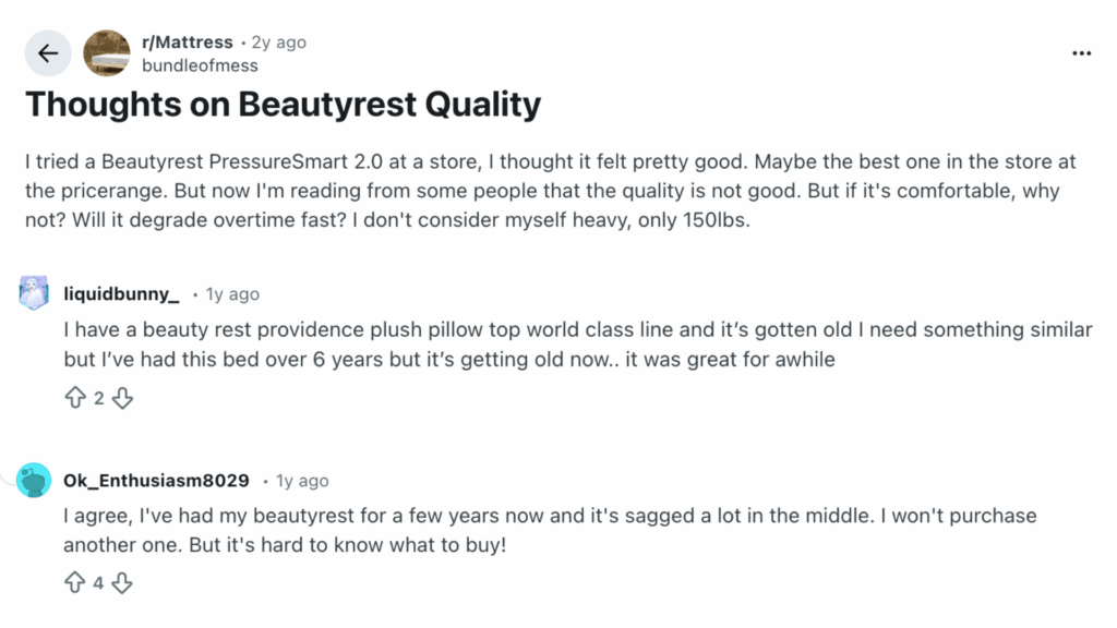 beautyrest mattress reviews what real owners say