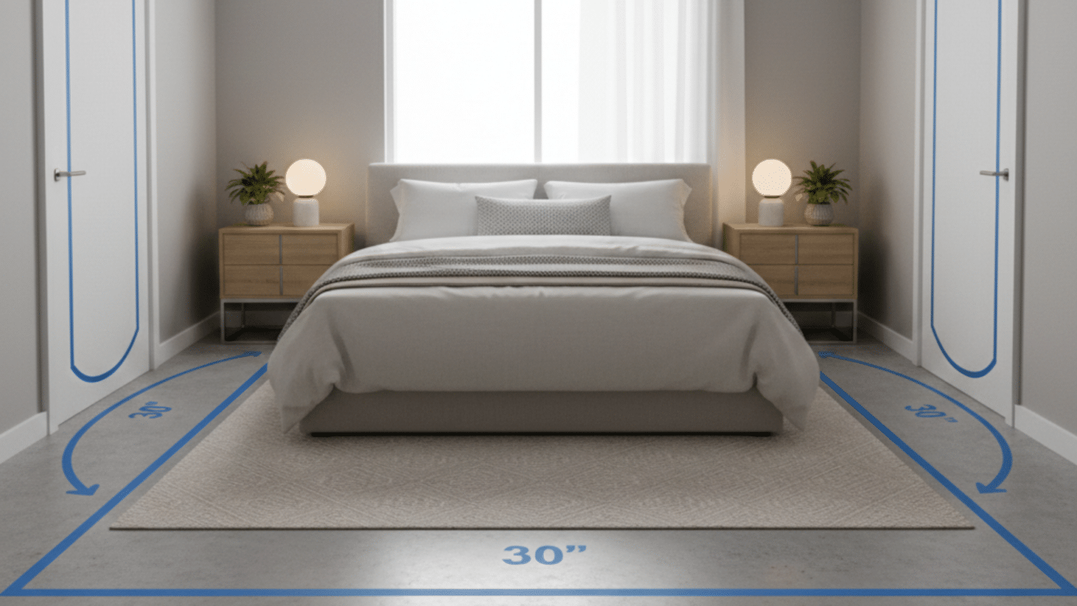 Quick Fit Bedroom Size Guide for King Bed - Easy Rest