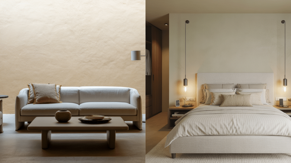 bring in texture with limewash or plaster look walls