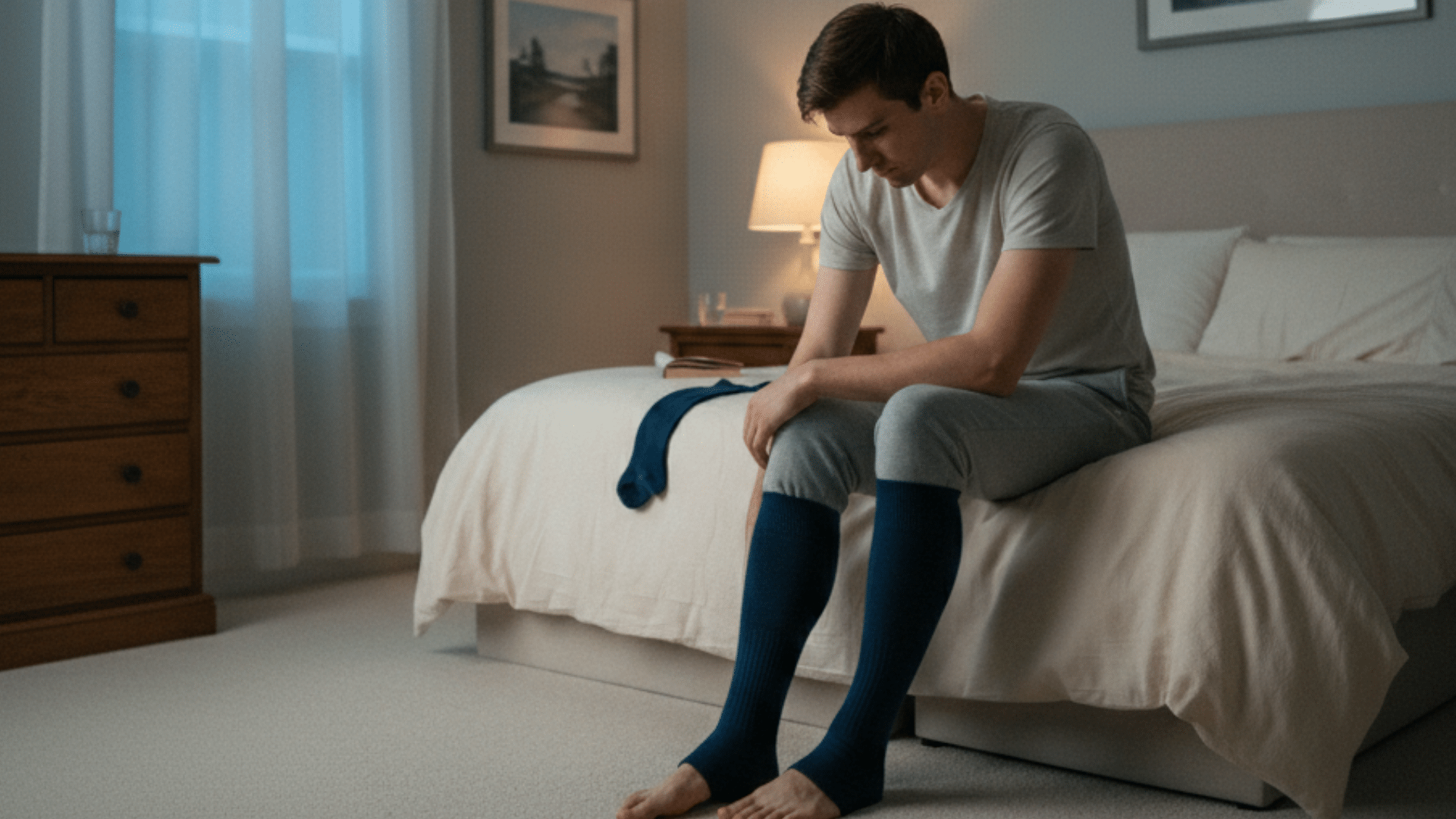 can you wear compression socks to bed