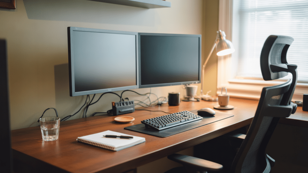 dual screen setup office