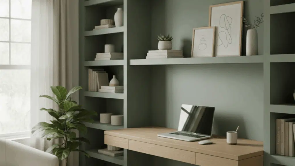 extend wall color Onto built ins