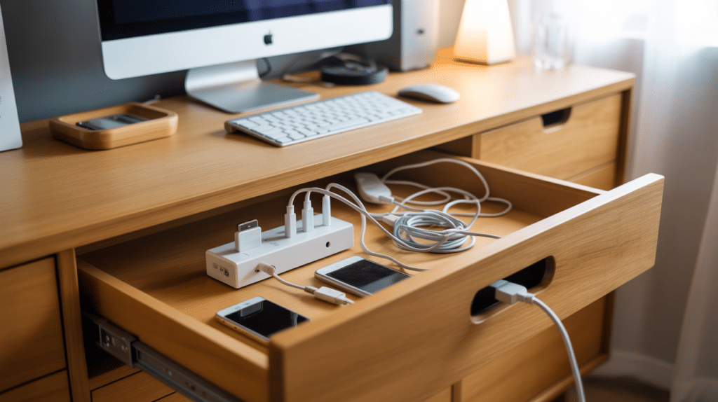 hidden charging drawer