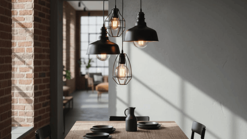 industrial lighting as a design feature