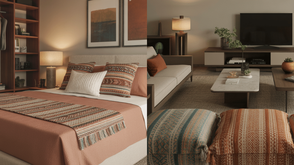 layer mexican textiles without making it busy