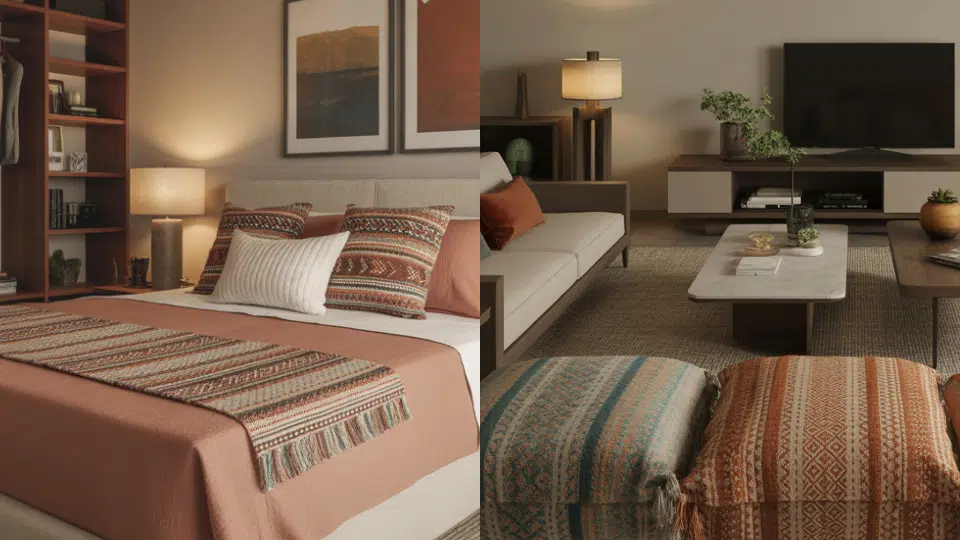 layer mexican textiles without making it busy