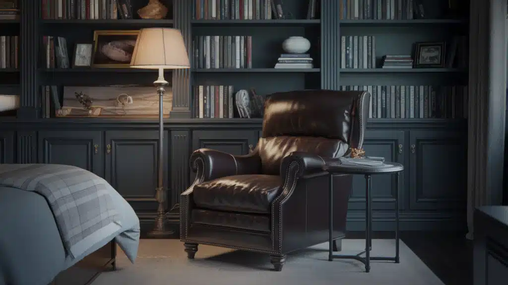 leather reading chair