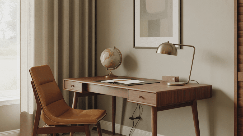 mid century power desk