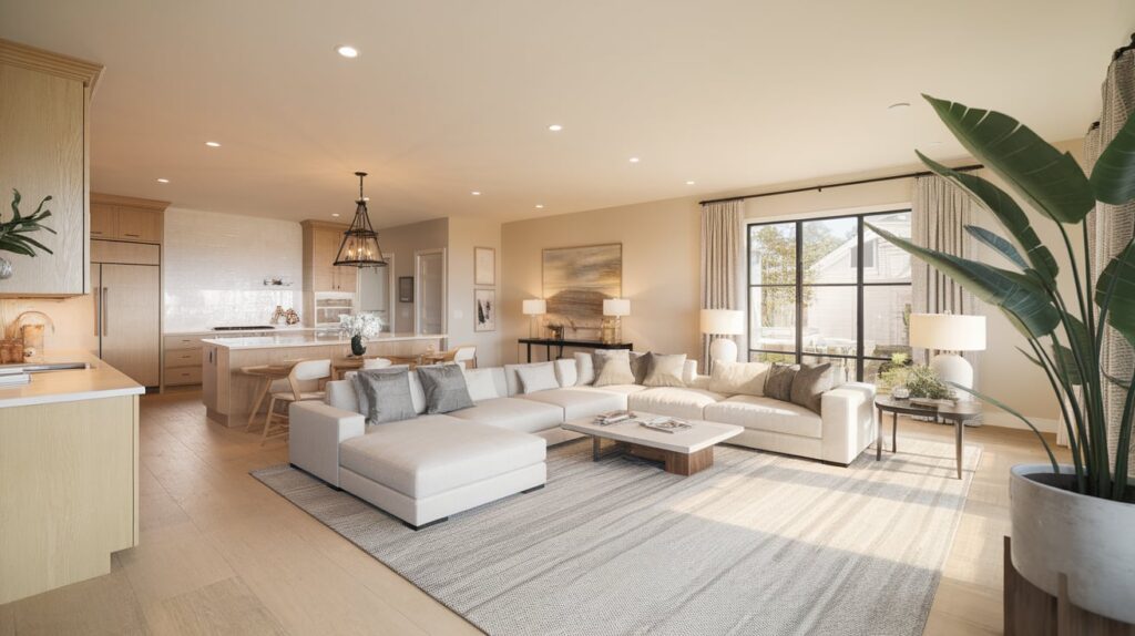 open concept living room