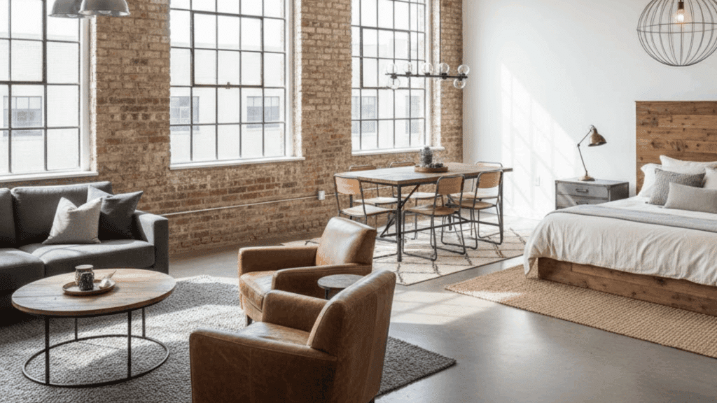 open floor plan With defined zones