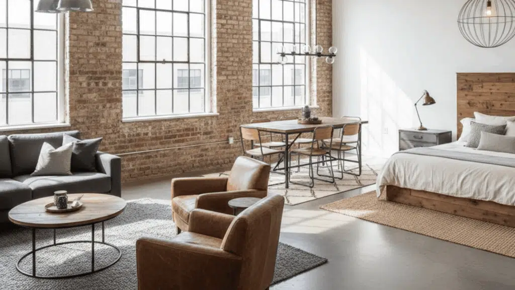 open floor plan With defined zones