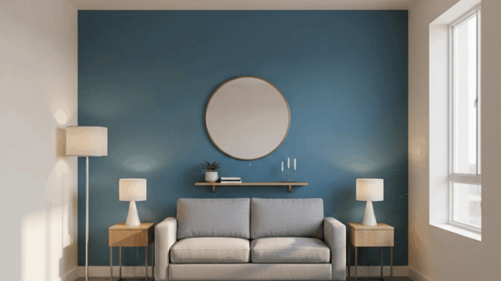 paint the back wall only to add depth