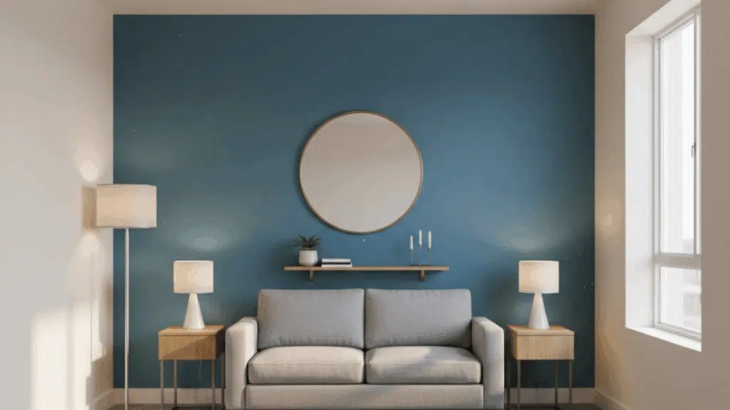 paint the back wall only to add depth