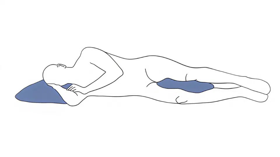 side sleeping with a pillow between the knees