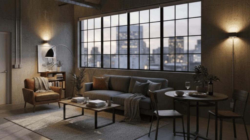 small industrial loft apartment design ideas