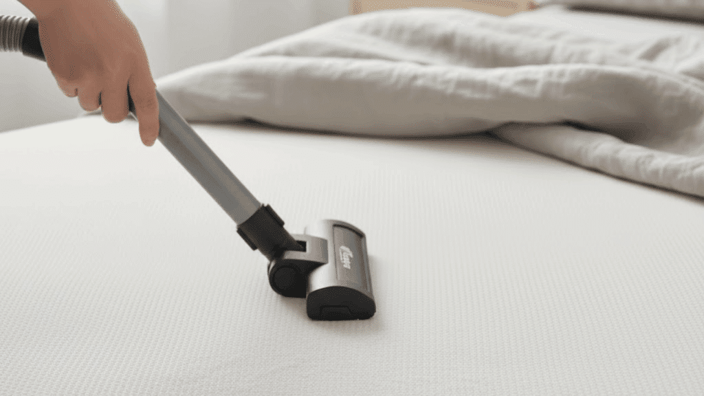 step 5 vacuum the mattress