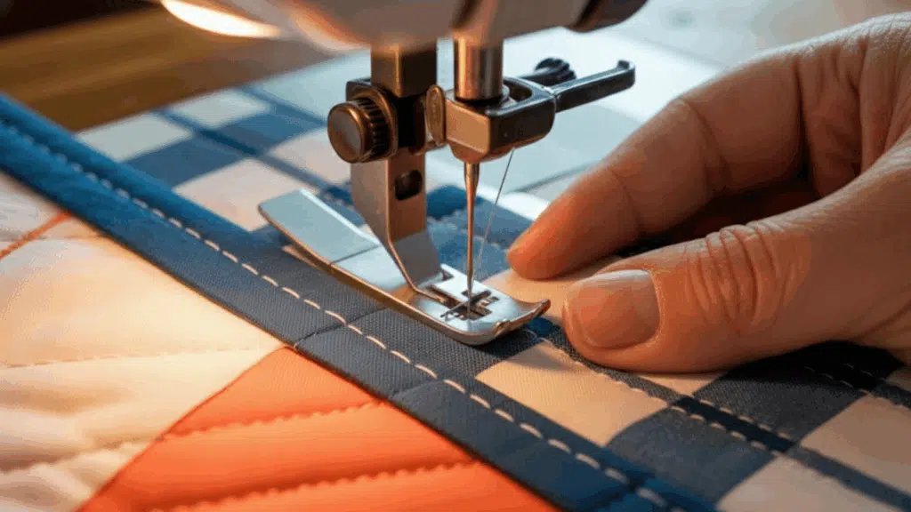 step 6 binding the quilt