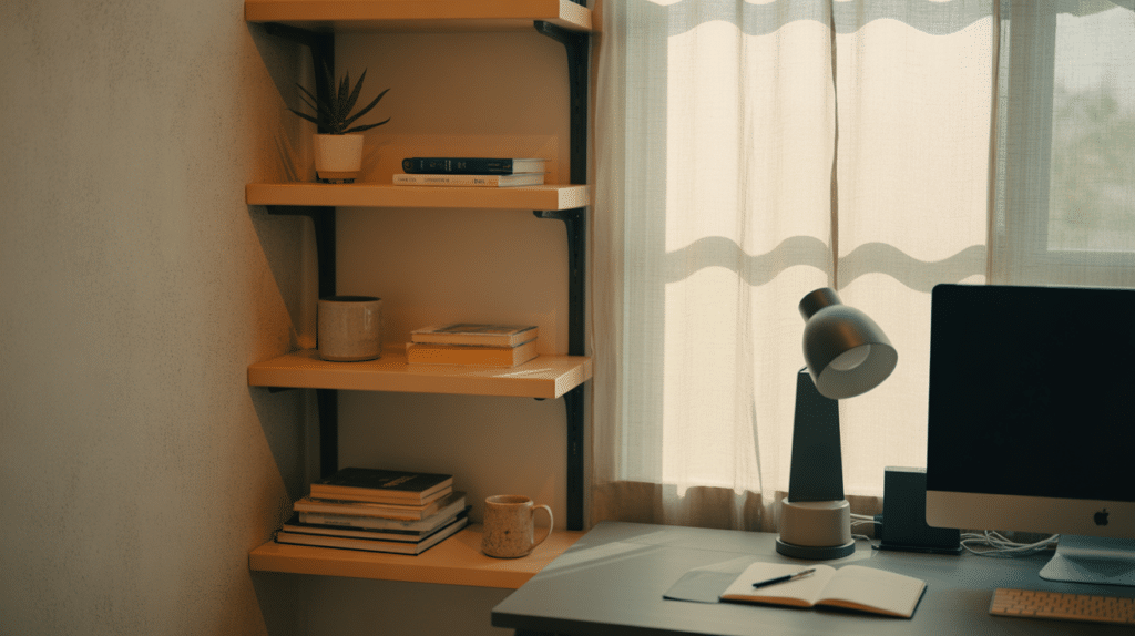 three item per shelp display