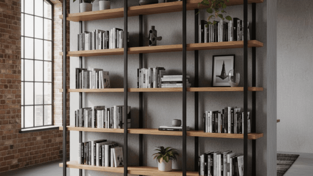 use vertical space With open shelving