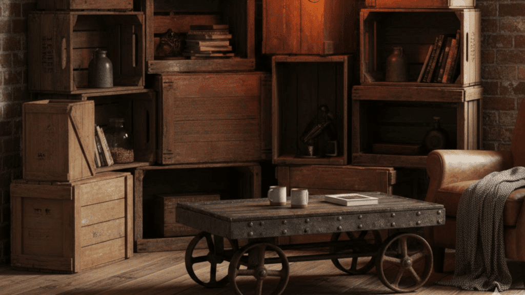 vintage or repurposed decor pieces