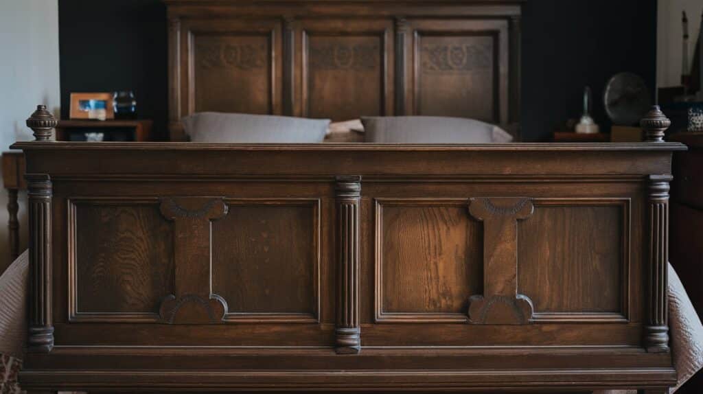 vintage wooden bed