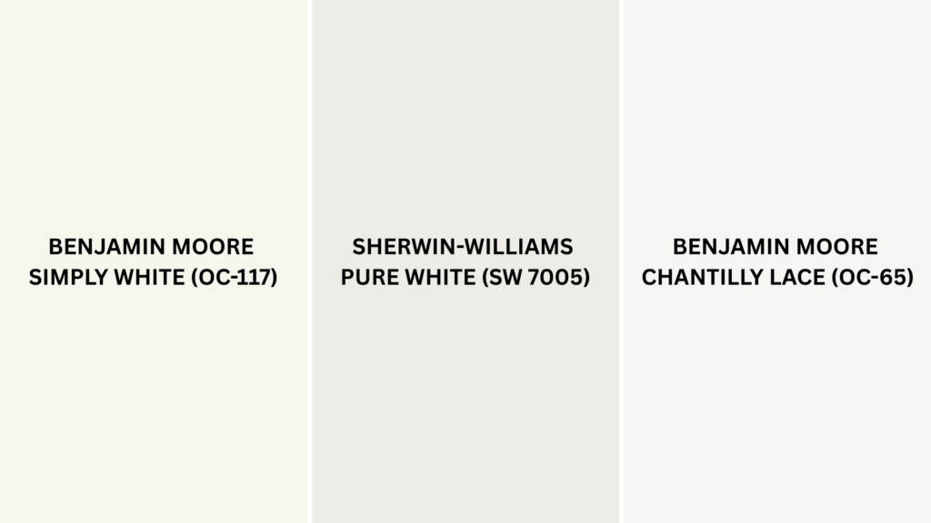 white and Off white paint colors