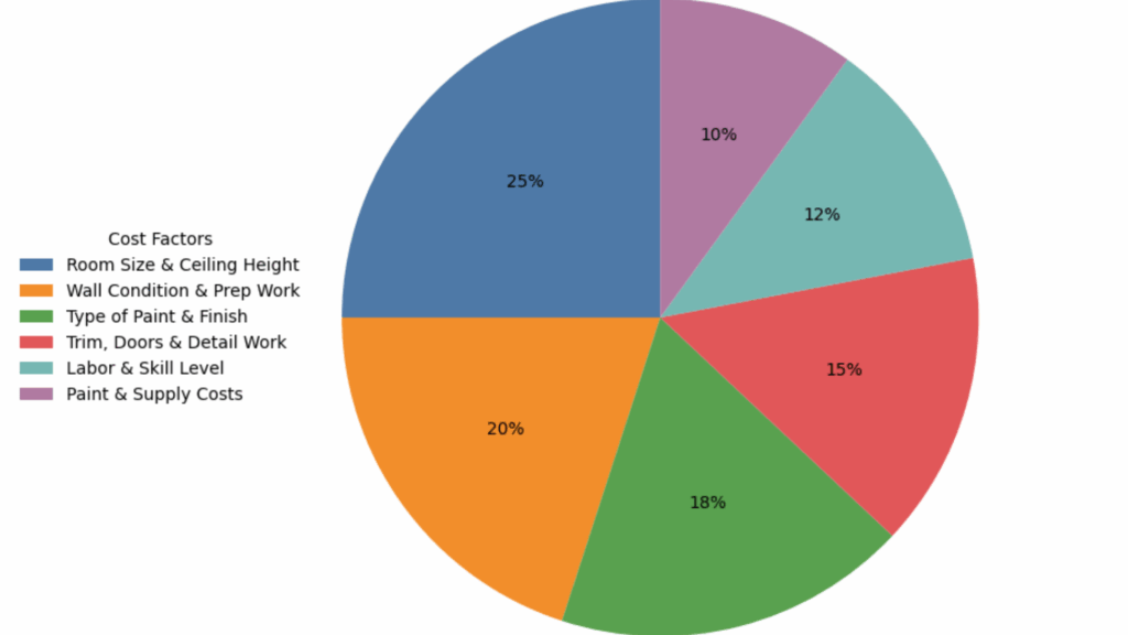key factors that change the cost to paint a room