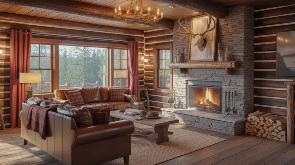 rustic cabin living room