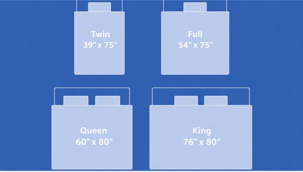 size of futon mattresses