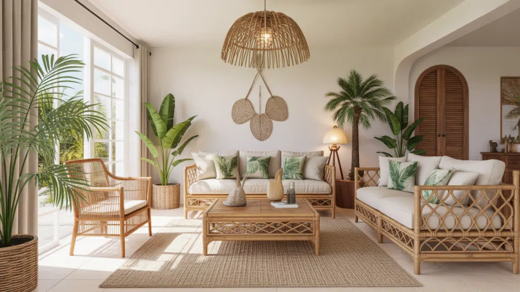 tropical living room