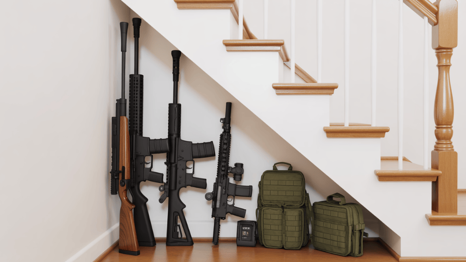 under stair gun storage