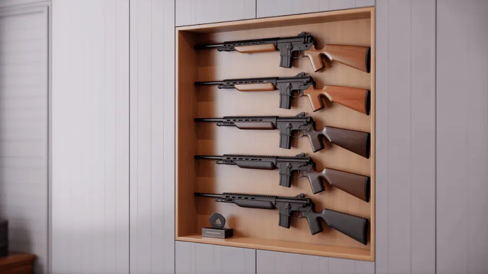 unique gun storage in small spaces