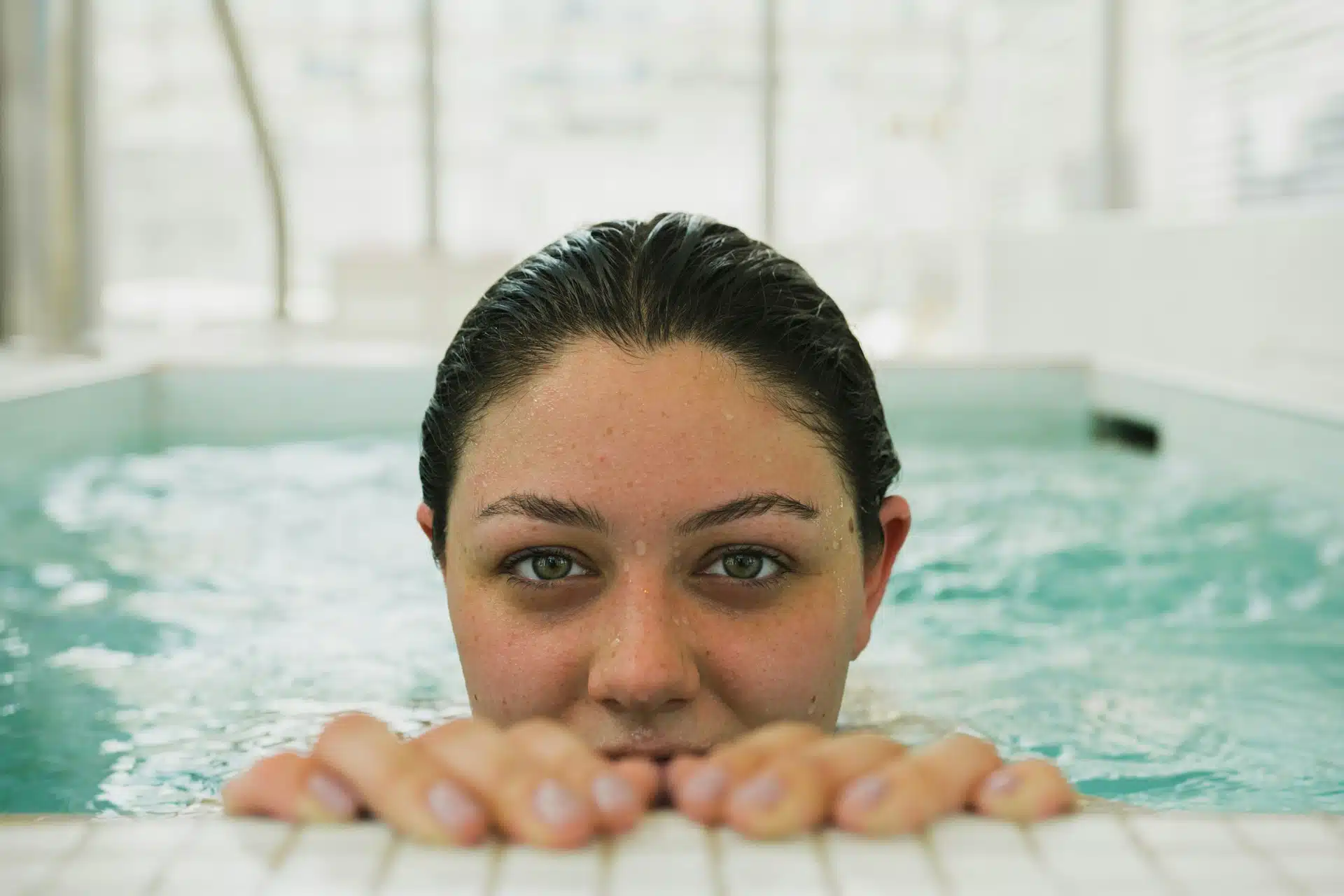 A girl in water