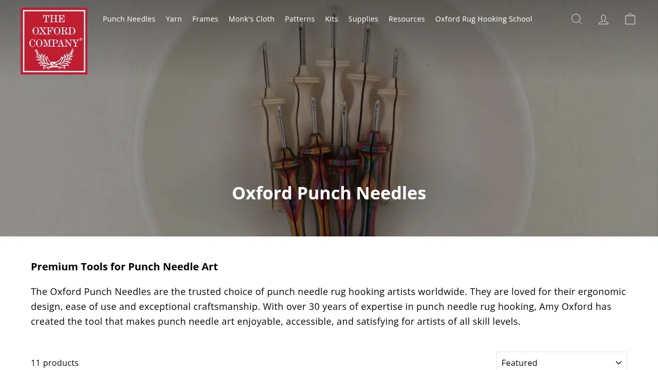 Oxford punch needle collection