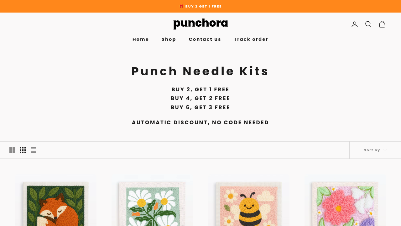 Punchora punch needle kits collection